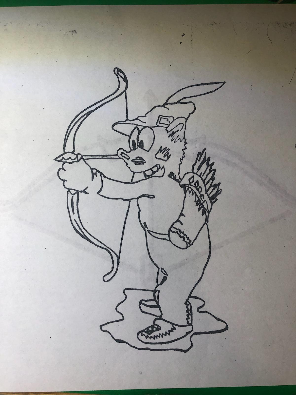 Original sketch for the San Diego Field Archers