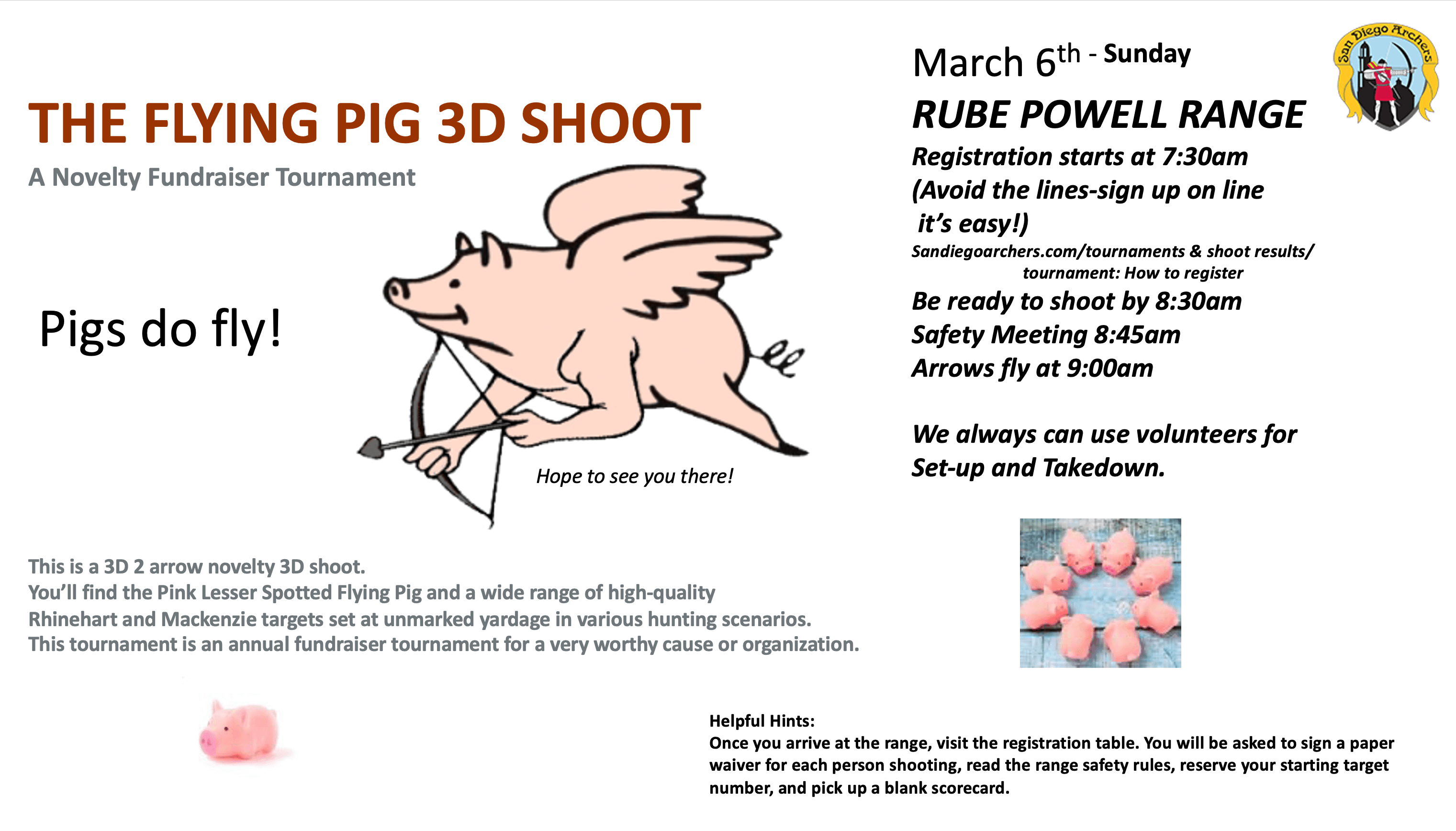 San Diego Archers Flying Pig March 6, 2022