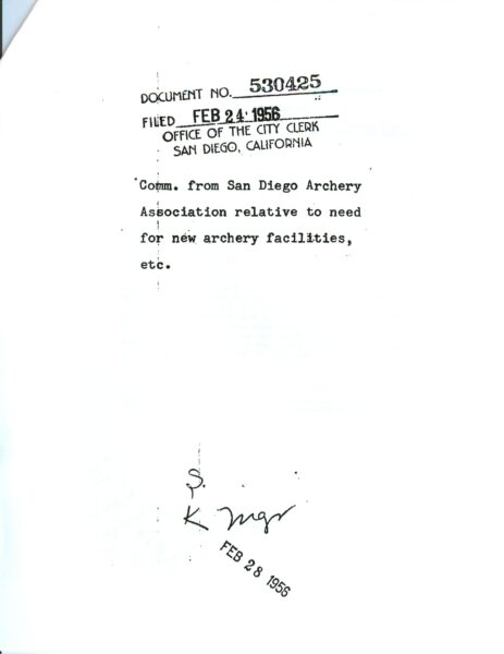 1956 SDA Letters Related to Target Range Relocations, part 3