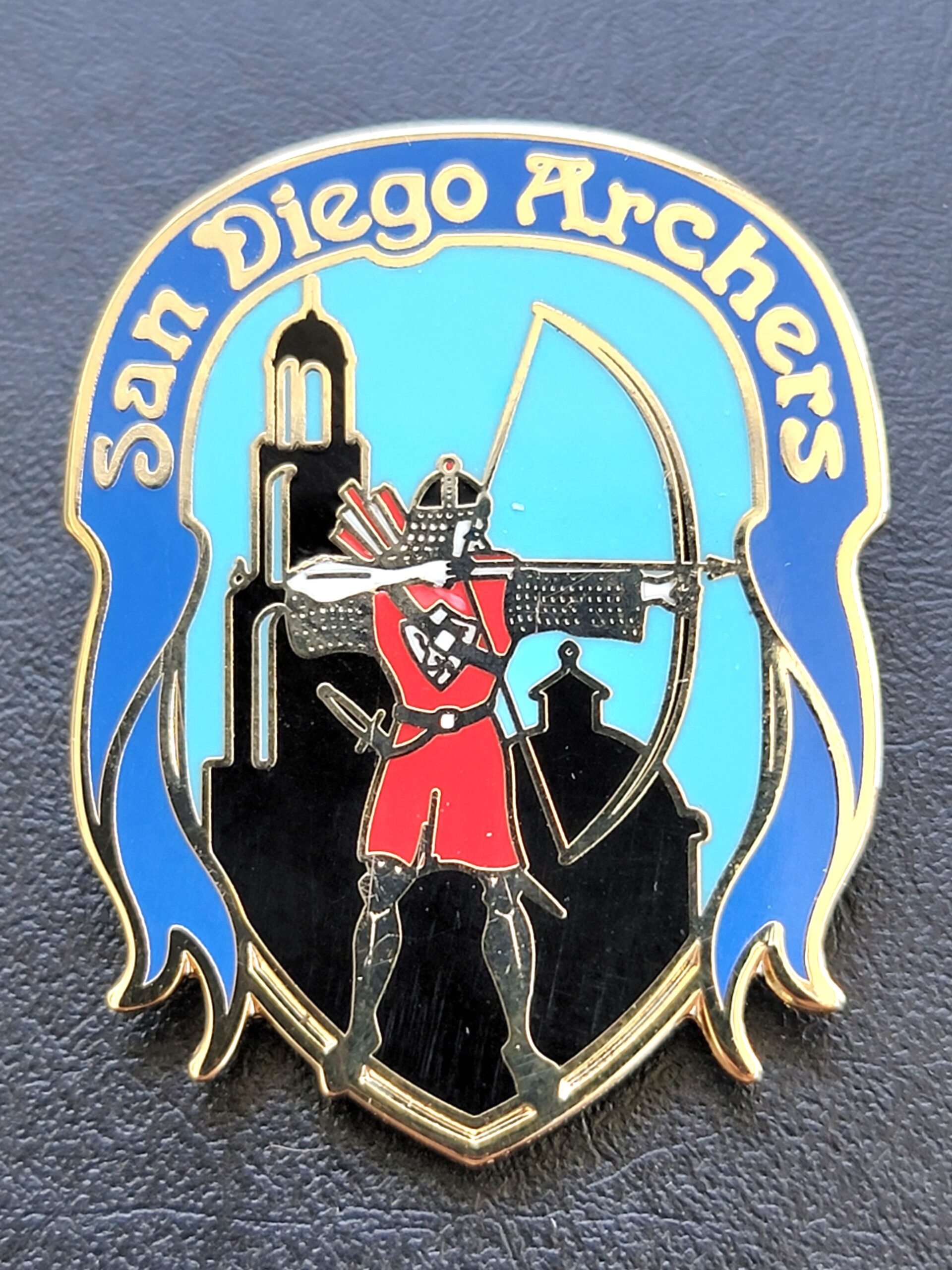 San Diego Archers Pin Design Update, 1st place pin.