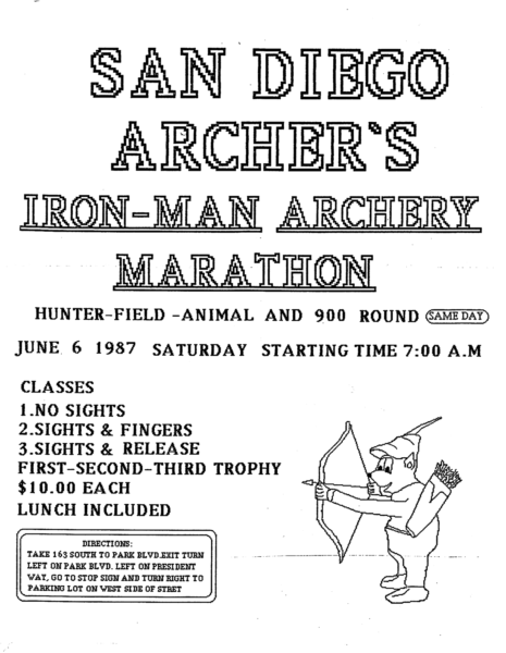 SDA's Iron-Man Archery Marathon Flyer