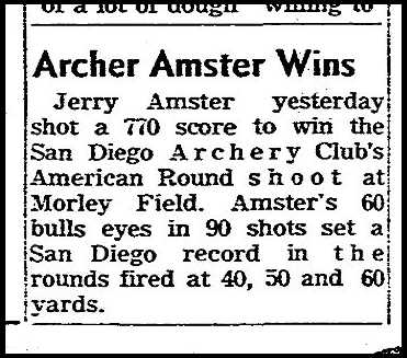 Jerry Amster, shot a 770 out of 900