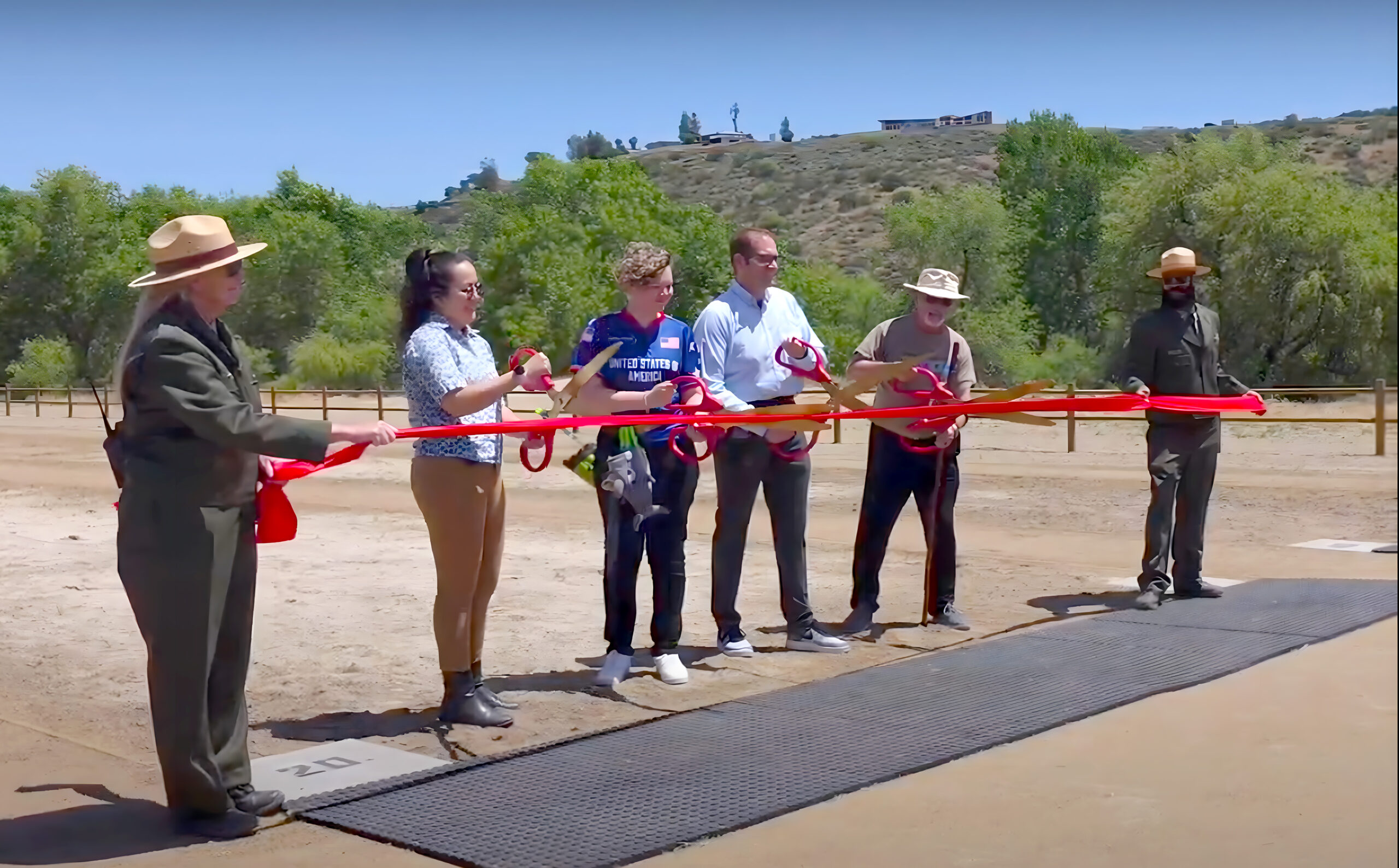 Ribbon-cutting ceremony for the East County Archery Range at Kumeyaay Valley County Park